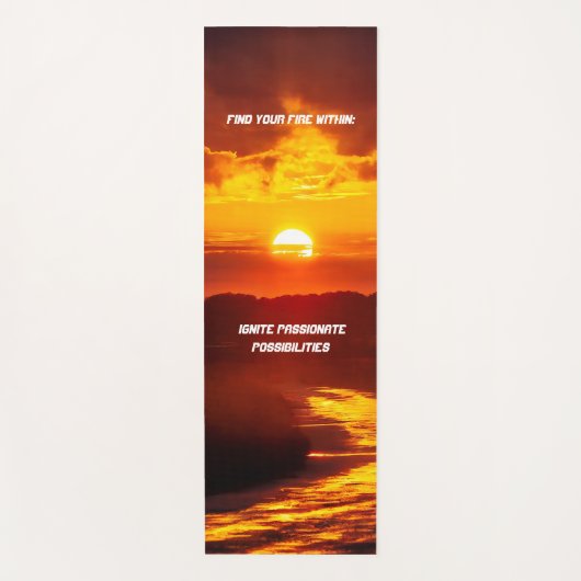 Inspirierende Sonne Yogamatte (Vorderseite)