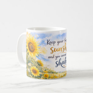 Inspirierende Sonnenblumen – Aquarell Sonnenblume Kaffeetasse