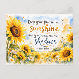 Inspirierende Sonnenblumen – Aquarell Sonnenblume Postkarte