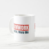 Inspirierende Teamarbeit-Zitate Mitarbeiter Firmen Kaffeetasse (Vorderseite Links)