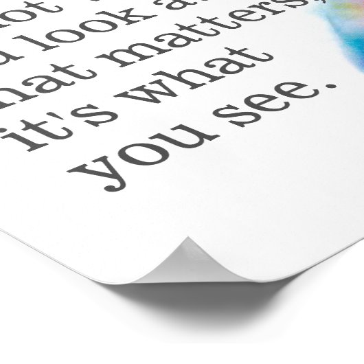 inspirierende Thoreau Zitat Aquarellfeder Poster (Ecke)