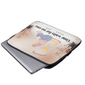Inspirierende Tragetasche 'Die Zeit wartet auf nie Laptopschutzhülle (Vorne Knopf)