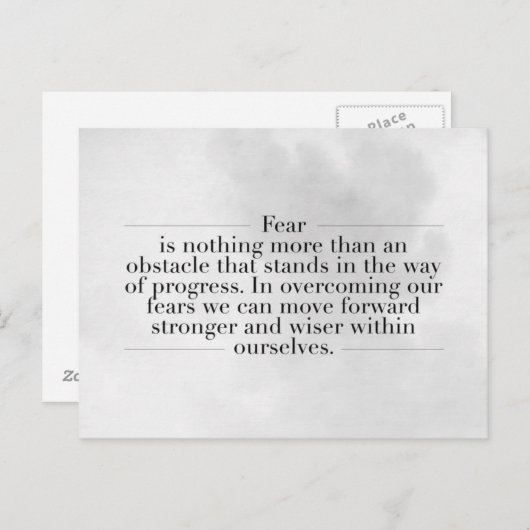 inspirierende und motivierend Zitate Postkarte (Vorne/Hinten)