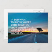 inspirierende und motivierend Zitate Postkarte (Vorne/Hinten)