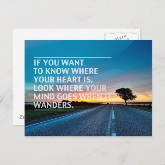 inspirierende und motivierend Zitate Postkarte (Vorne/Hinten)