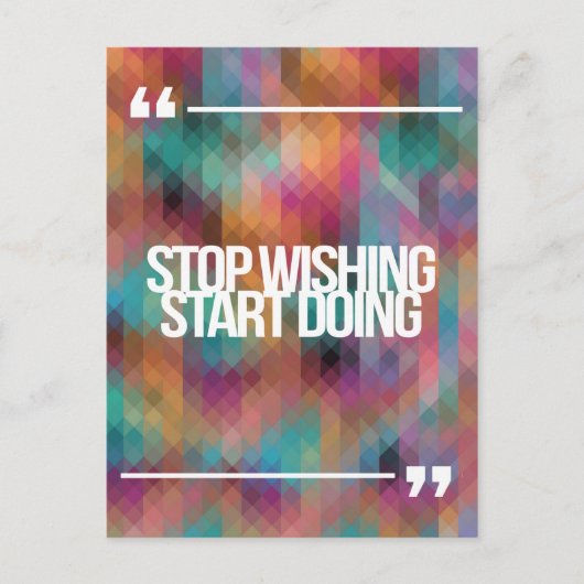 inspirierende und motivierend Zitate Postkarte (Vorderseite)