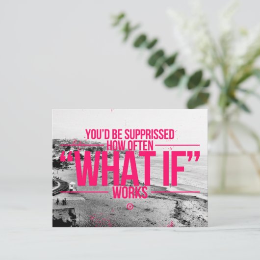 inspirierende und motivierend Zitate Postkarte (Stehend Vorderseite)