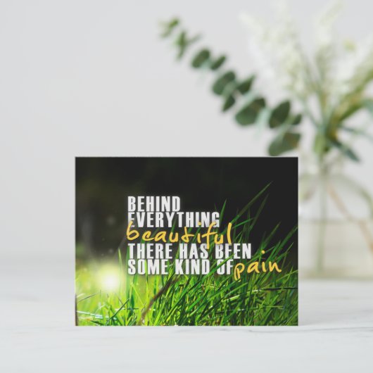 inspirierende und motivierend Zitate Postkarte (Stehend Vorderseite)