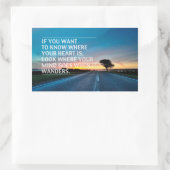 inspirierende und motivierend Zitate Rechteckiger Aufkleber (Tasche)