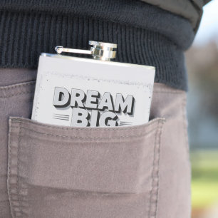 Inspirierende und motivierende typografische Zitat Flachmann