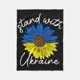 Inspirierende Unterstützung Steht mit der Ukraine Fleecedecke