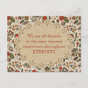 Inspirierende vintage botanische Tapete Postkarte