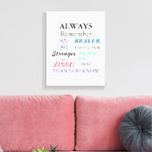 inspirierende Wand Kunst tapfer Zitat (Insitu (Wohnzimmer))