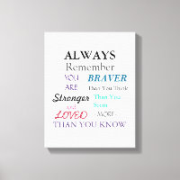 inspirierende Wand Kunst tapfer Zitat