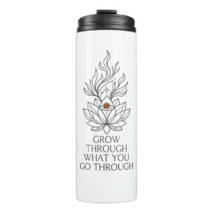 Inspirierende Wasserflasche mit Zitat Thermosbecher