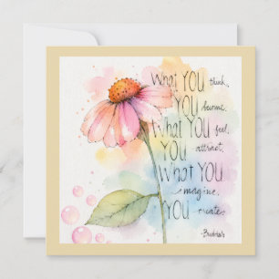 Inspirierende Watercolor-Wildblumen-Grußkarte