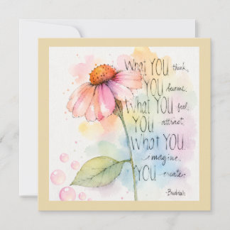 Inspirierende Watercolor-Wildblumen-Grußkarte