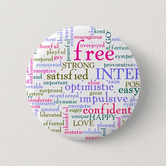 inspirierende Worte Button (Vorderseite)