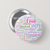 inspirierende Worte Button (Vorne & Hinten)