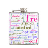 inspirierende Worte Flachmann (Vorderseite)