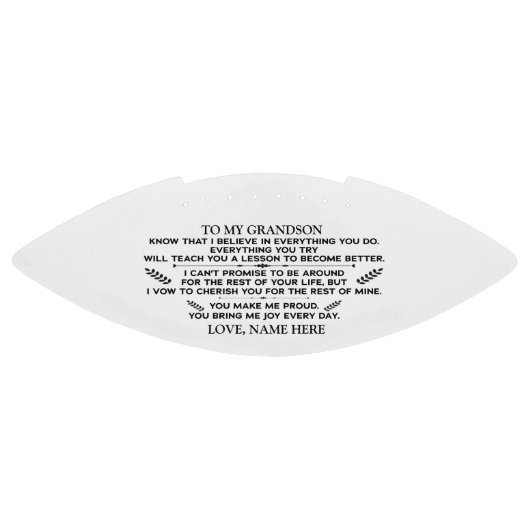 inspirierende Worte für meine Grandson-Liebe Football (Panel)