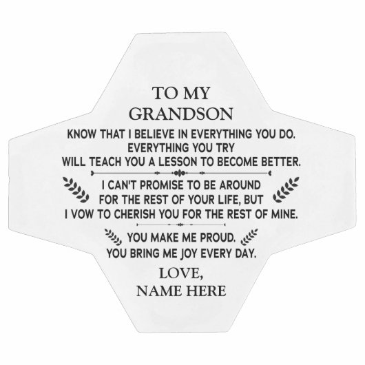 inspirierende Worte für meine Grandson-Liebe Fußball (Flach)