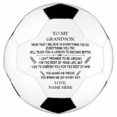 inspirierende Worte für meine Grandson-Liebe Fußball (Vorderseite)