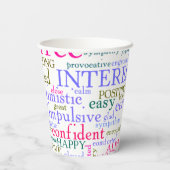 inspirierende Worte Pappbecher (Rückseite)
