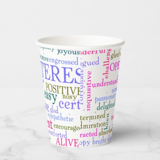 inspirierende Worte Pappbecher (Rechts)