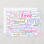 inspirierende Worte Postkarte (Vorne/Hinten)