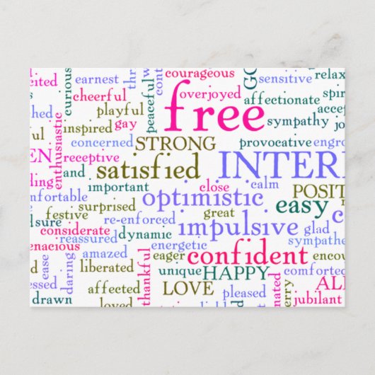 inspirierende Worte Postkarte (Vorderseite)