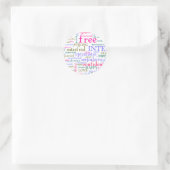 inspirierende Worte Runder Aufkleber (Tasche)