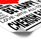 inspirierende Worte zum Leben Poster (Ecke)