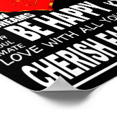 inspirierende Worte zum Leben Poster (Ecke)