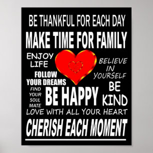 inspirierende Worte zum Leben Poster