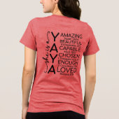 Inspirierende Yaya Tri-Blend Shirt (Rückseite)