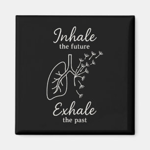 Inspirierende Yoga-Meditation Atmen Einatmen Ausat Magnet