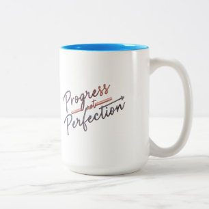 Inspirierende Zitat-Kaffeetasse Zweifarbige Tasse