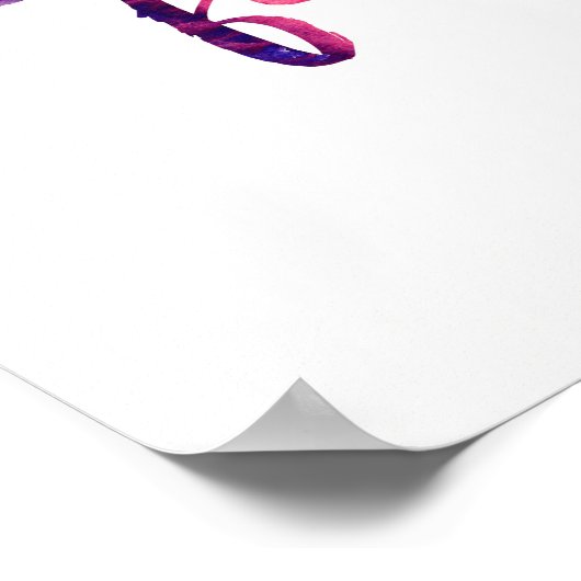 inspirierende Zitat Poster Regenbogenfarben (Ecke)