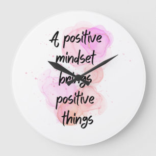 inspirierende Zitate positiv, Werden motiviert Große Wanduhr