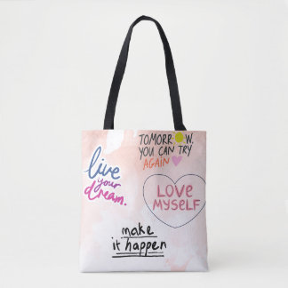 Inspirierende Zitate | Selbstliebe, Motivation Tasche