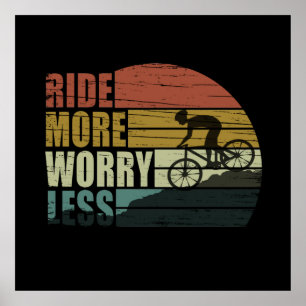 inspirierende Zitate zum Radfahren Poster