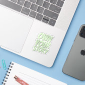 Inspirierender Aufkleber (Laptop mit iPhone)