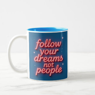 Inspirierender Becher Zweifarbige Tasse