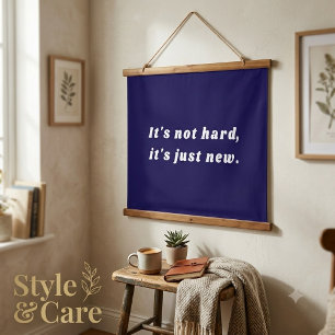 Inspirierender benutzerdefinierter Text Motivation Wandteppich Mit Holzrahmen