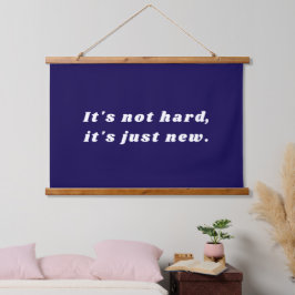 Inspirierender benutzerdefinierter Text Motivation Wandteppich Mit Holzrahmen