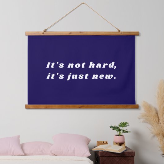 Inspirierender benutzerdefinierter Text Motivation Wandteppich Mit Holzrahmen (Schlafzimmer)