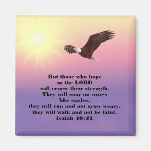 Inspirierender Bibelvers - Adler Hoffnung im Herrn Magnet