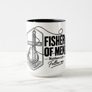 Inspirierender Bibelvers Fischer der Menschen Tasse