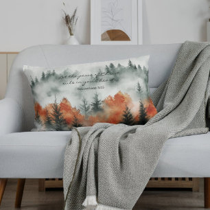 Inspirierender Bibelvers Kolosser 3:15 Natur Lendenkissen